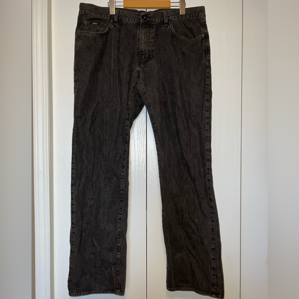 Boss Hugo Boss SLIM-FIT JEANS IN WASHED BLACK COMFORT-STRETCH DENIM